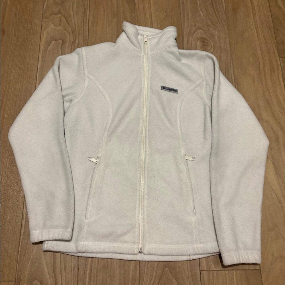 Columbia White Fleece Jacket